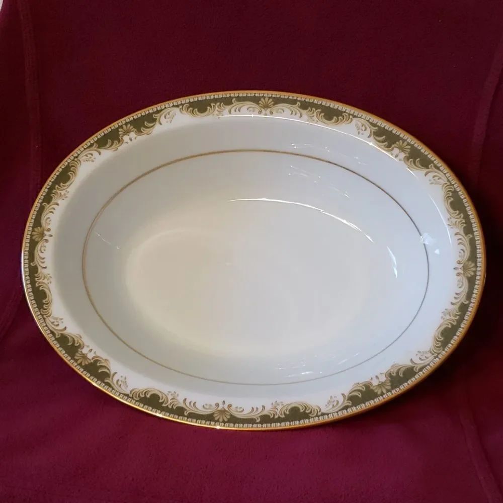 Vintage Noritake Porcelain Oval Serving Dish Bowl